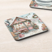 Gingerbread Bakery House Shop Bier Onderzetter (Linkerzijde)