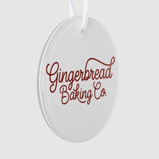 Gingerbread Baking Co Kerstmis Ornament (voorkant)