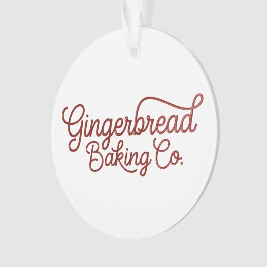 Gingerbread Baking Co Kerstmis Ornament (voorkant)