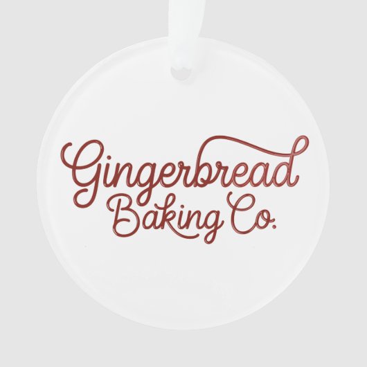 Gingerbread Baking Co Kerstmis Ornament (voorkant)