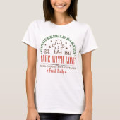 Gingerbread Bakkerij Kerstbord T-shirt (Voorkant)
