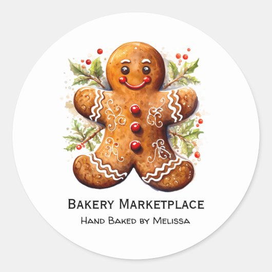 Gingerbread Bakkerij Product Promotie Sticker (Voorkant)