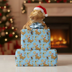 Gingerbread Bearded Dragon Christmas Cadeaupapier