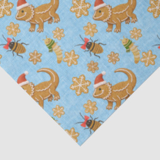 Gingerbread Bearded Dragon Christmas Tissuepapier