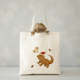 Gingerbread Bearded Dragon Christmas Tote Bag