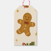 Gingerbread & Bells Festive Gift Tag Cadeaulabel (Voorkant)