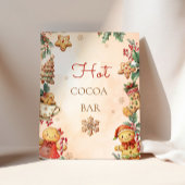 Gingerbread Birthday Christmas Hot cocoa bar Poster