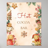 Gingerbread Birthday Christmas Hot cocoa bar Poster (Voorkant)