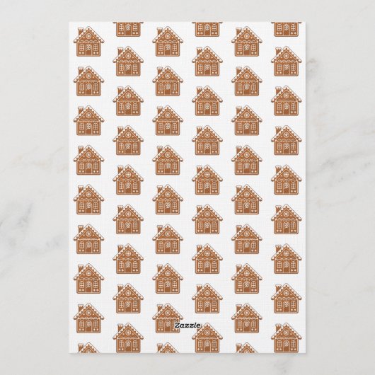 Gingerbread birthday decorating party kaart (Achterkant)