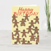 Gingerbread biscuits verjaardag kaart (Voorkant)