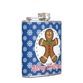 Gingerbread - Blue Snowflakes Pattern - Merry Xmas Heupfles (Rechts)