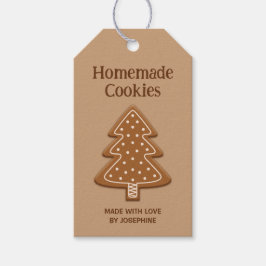 Gingerbread Boom Vorm Koekje - Thuisgemaakte Koekj Cadeaulabel