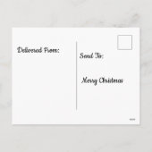 Gingerbread boomhut boven de kerststroom feestdagenkaart (Achterkant)