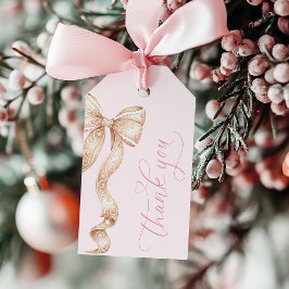 Gingerbread Bow Baby shower Favorietentjes Cadeaulabel