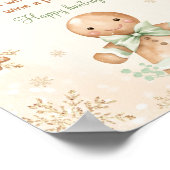 Gingerbread Boy Baby shower Pacifier Hunt Spel Poster (Hoek)