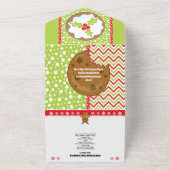 Gingerbread Boy Christmas Pudding Cookie Recept All In One Uitnodiging (Buitenkant)