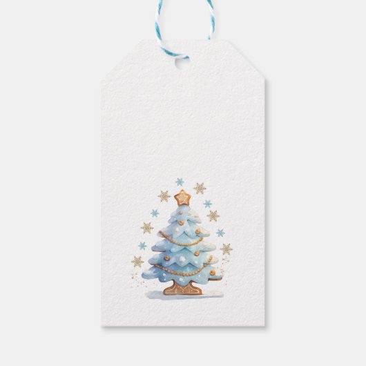 Gingerbread Boy Christmas Tree Baby shower Bedankt Cadeaulabel (Achterkant)