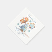 Gingerbread Boy Christmas Tree Baby shower Bedankt Servet (Hoek)