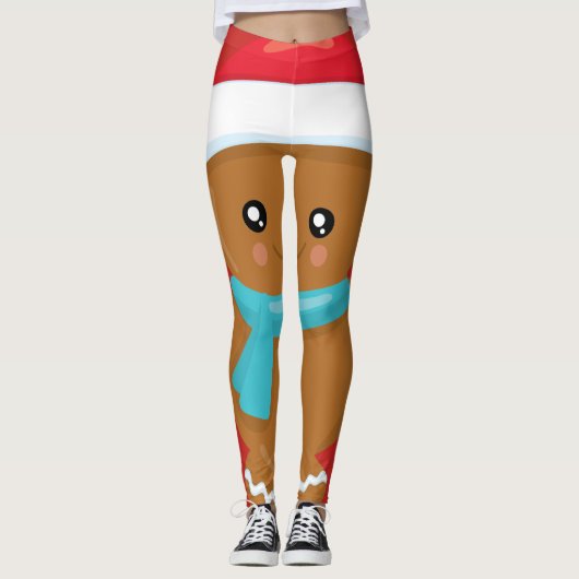 Gingerbread Boy Cookie Leggings (Voorkant)