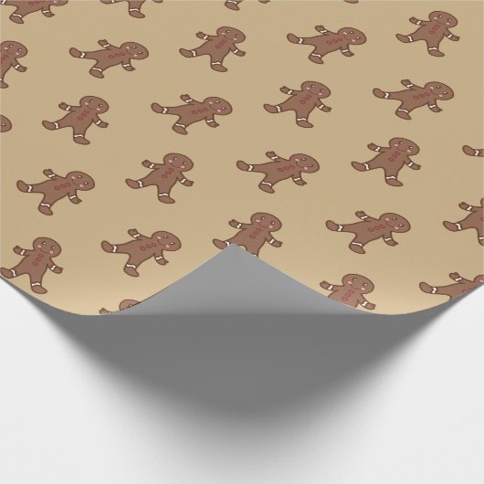 Gingerbread Boy Cookies Kerst inpakpapier (Hoek)