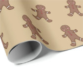 Gingerbread Boy Cookies Kerst inpakpapier (Rol Hoek)