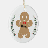 Gingerbread Boy Custom Christmas Holiday Ornament (Rechts)