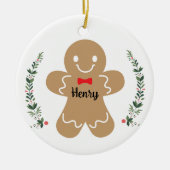 Gingerbread Boy Custom Christmas Holiday Ornament (Voorkant)