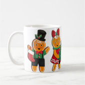 Gingerbread Boy en Gingerbread Girl Kerstmis Koffiemok (Links)
