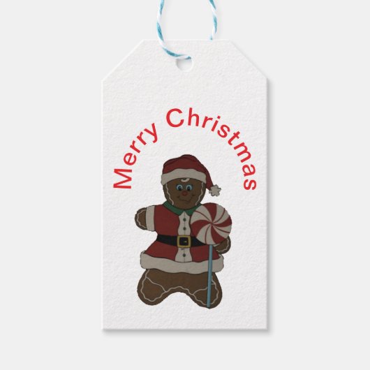 Gingerbread Boy Gift Label Cadeaulabel (Voorkant)