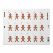 Gingerbread Boy Gift Label Labels (Full Sheet)