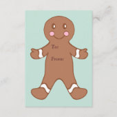 Gingerbread Boy Gift Labels Informatiekaartje (Voorkant)