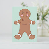 Gingerbread Boy Gift Labels Informatiekaartje (Staand voorkant)