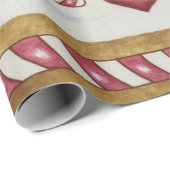 Gingerbread Boy Girl Christmas Gift Wrapping Paper Cadeaupapier (Rol Hoek)