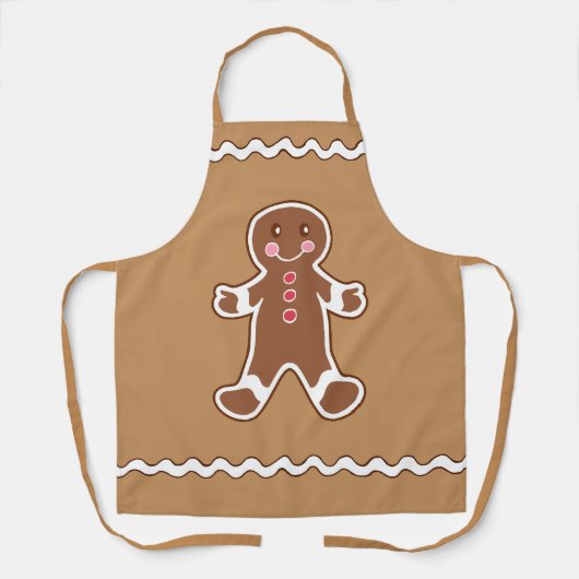 Gingerbread Boy Keuken Schort (Voorkant)