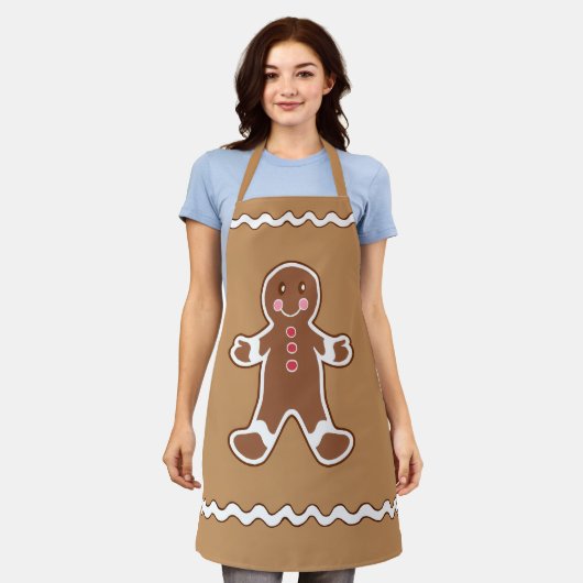 Gingerbread Boy Keuken Schort (Gedragen)