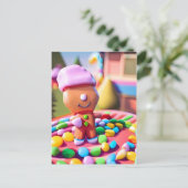 Gingerbread Boy Makes Good beroemd gemaakt door Ch Briefkaart (Staand voorkant)