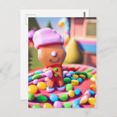 Gingerbread Boy Makes Good beroemd gemaakt door Ch Briefkaart (Voorkant / Achterkant)
