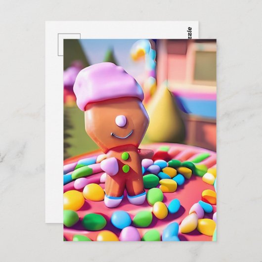 Gingerbread Boy Makes Good beroemd gemaakt door Ch Briefkaart (Voorkant / Achterkant)