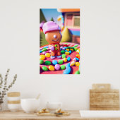 Gingerbread Boy Makes Good beroemd gemaakt door Ch Poster (Keuken)