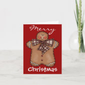 Gingerbread Boy Merry Christmas Kaart van SRF (Voorkant)