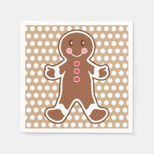 Gingerbread Boy Napkins Servetten