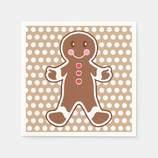 Gingerbread Boy Napkins Servetten (Voorkant)