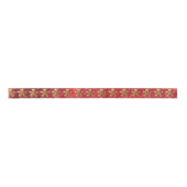 Gingerbread Boy Rood Glitter Satijnen Lint (Voorkant)