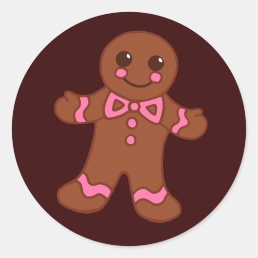 Gingerbread Boy Sticker (Voorkant)