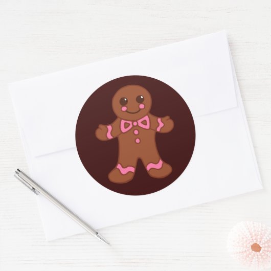 Gingerbread Boy Sticker (Envelop)