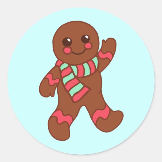 Gingerbread Boy Sticker (Voorkant)