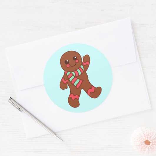 Gingerbread Boy Sticker (Envelop)