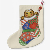 Gingerbread Boy Stocking Grote Kerstsok (Achterkant)