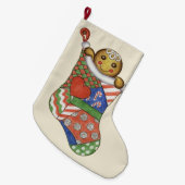 Gingerbread Boy Stocking Grote Kerstsok (Voorkant (Hangend))