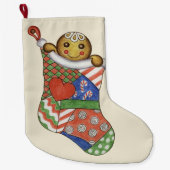 Gingerbread Boy Stocking Grote Kerstsok (Voorkant)